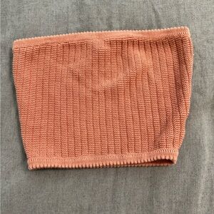 Rust Ribbed Knit Crop Top